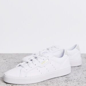 Adidas White and Gold Casual Sneakers